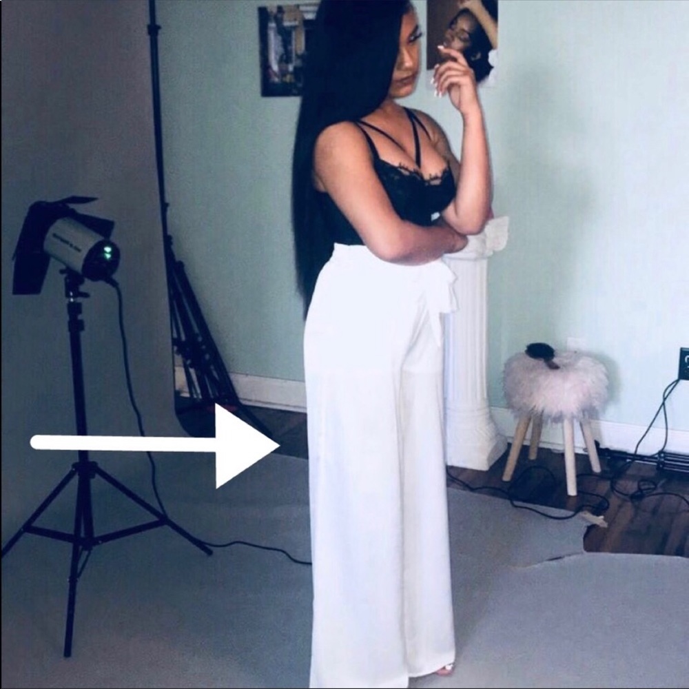 White Tie Pants